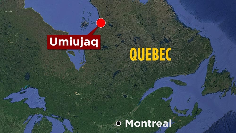 Map of Umiujaq where David Sappa was shot and killed by police Dec. 28