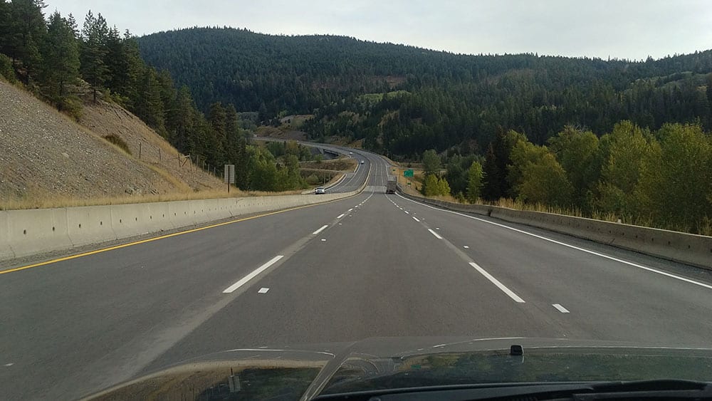 The Coquihalla Highway (Hwy 5 N) in B.C.